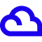 Cloud stat blue icon